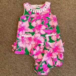 Lilly Pulitzer Hibiss Kiss Toddler Shift Dress, Floral Tank & Bloomers Set